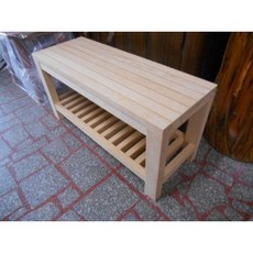 台灣檜木手做造型穿鞋椅 80x30x40cm 無上漆 適用浴室 可訂做