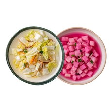 [베리쿡] 아기김치 2종 백김치+비트깍두기 세트, 1개