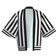 條紋寬鬆和服外套 日式風格百搭舒適