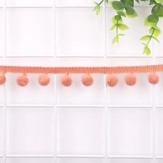 5야드 폼폼 트림 진주 프린지 액세서리 12mm 공예 미니 DIY 리본, 2Yards, 1개, Champagne