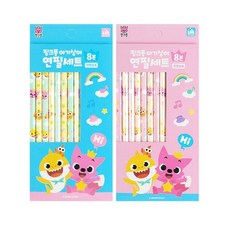 핑크퐁 아기상어 연필세트 8본, 24색, 1개, 8개