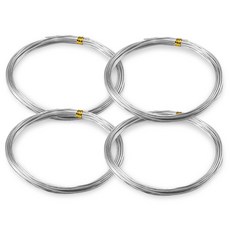 코히모 와이어 공예 철사 공예용 알루미늄 2.5MM x 5M 4개 세트 3W171, 1세트, 실버