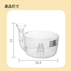 水果自動清洗瀝水籃 免手清洗, 透明款 - 1個裝 免手清洗, 1個
