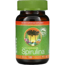 뉴트렉스 하와이 퓨어 하와이언 스피룰리나 스피루리나 500mg 100정 Pure Hawaiian Spirulina, 1개
