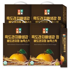 순수식품 흑도라지 배 생강 청 스틱, 10ml, 400개