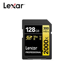 Lexar雷克沙 Professional 2000x SDXC UHS-II 128GB V90 GOLD系列記憶卡, 1個