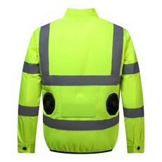 2팬 선풍기옷 선풍기작업복 위장 아이스자켓 보조배터리, 녹색