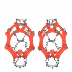 CuteQueen 귀여운여왕 겨울 눈밭 휴대용 등산화 장비 빙판길 신발 운동화 체인, 강화 된 13-치아 오렌지 m 35-39