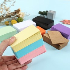 일러스트 컬러무지카드 메모카드 100매 9Color 메모지_TR-2026001, 화이트