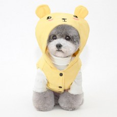 댕숍 의상 [누빔 패딩조끼], 옐로우, 1개