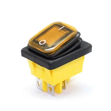 On off 30A/250V 헤비 듀티 4 핀 DPST IP67 밀폐형 방수 T85 자동 보트 해양 토글 로커 스위치(LED 12V 22, 15 No LED Black