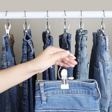 락해심 만능 바지집게 바지걸이, 크림 화이트, 20개