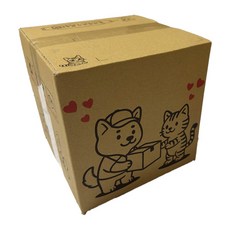 三層瓦楞紙箱 可愛卡通圖案包裝盒, 彩繪毛孩版面, 1個