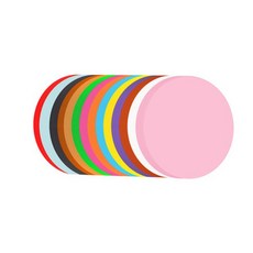 원형 도화지 스케치 용지 카드 카드용 흰색 드로잉 예술, 지름 25cm 컬러카드 랜덤 50장, 1개