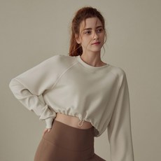 라이톰 라운드 맨투맨 크롭 티셔츠