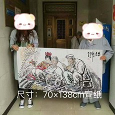 劉文西人物畫 黃土地的人 已裝裱, 參考詳情頁