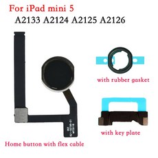 iPad Mini 5 7.9인치 2019 A2133 A2124 A2125 A2126용 홈 버튼 교체 플렉스 리본 케이블 커넥터 포함, white