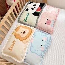 卡通動物磨毛兒童枕套 30x50cm 可愛嬰幼兒枕套, 小獅子【100支磨毛全棉A類枕套】,30x50cm【單隻裝】不含芯