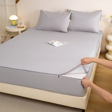 COZYKISS 지퍼형 방수 6면 라텍스 매트리스커버 높이10 15 20 25 요커버 싱글 슈퍼싱글 퀸 킹