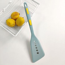 FDA安全無毒矽膠鍋鏟 耐高溫不沾鍋料理鏟, 淺藍煎鏟, 1個