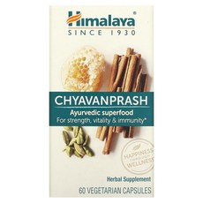 Himalaya 喜馬拉雅 Chyavanprash阿育吠陀超級食物素食膠囊, 60顆, 1罐