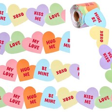 Maritown 20m(66.5피트) 발렌타인 데이 하트 게시판 장식 교실용 하트 다이 컷 롤 테두리 트림 스위트 발렌타인 벽 데칼 결혼 기념일 칠판 장식용 (하트 20m(6, Maritown 20m(66.5피트) 발렌타인 데이 하