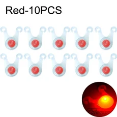 5/10/20/50PCS 방수 LED 텐트 로프 조명 캠핑 사이클링을위한 안전한 글로우 야외 야간 가시성 여행 위험, 15 Red 10PCS