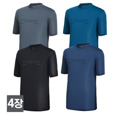 스타일필드 4세트 시원한 스트라이프 쿨링 냉감 기능성 스판 티셔츠 일상복 운동복 아웃도어 상의 JUA325