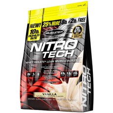 Muscletech Health Nitro Tech分離乳清蛋白粉, 4.54kg, 1包