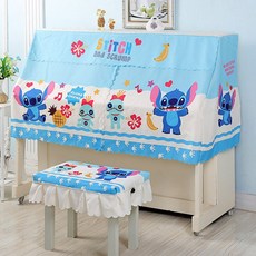 피아노 먼지 커버 가구커버 걸상커버(58 북유럽 방진 가리개 38cm) 1인용 덮개 칠색어, 범용 피아노 커버+2인용 의자 커버, 1개, 스티치 엠보