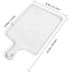 레진 실리콘 트레이 몰드 에폭시 캐스팅 DIY 대형 서빙 직사각형 손잡이 보드 홈 데코용, 01 1PCS