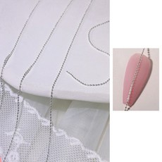 클래식네일 심플 네일체인, 5개, 0.8mm실버(029)