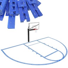 Basketball Court Marking Kit Heavy-Duty Basketball Court Stencil Kit for Concrete or Driveway Wa, Basketball Court Marking Kit,