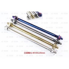 JZ 傑能 白鐵前輪芯 M10x220，機車前輪穩定性提升，耐用抗腐蝕，安全騎乘首選, 1個