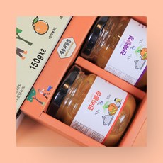 제주가키운 과일청 2종 한라봉청 천혜향청 선물세트, 2개, 150g