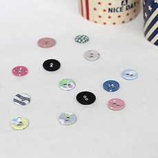 돼지코 싸개단추 의류 모루인형 부자재 인형옷만들기, 돼지코싸개단추 플라워스카이, 1개