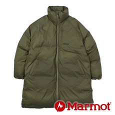 Marmot 中性立領長版羽絨防風外套 (750FP) 卡其綠 UDW016