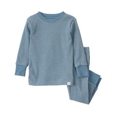 Little planet by carter's 중성 2피스 파자마 유기농 면 블루 스트라이프 6M