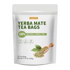 Yerba Mate 티백 80개 포함 - 심혈관 및 소화 시스템 지원 젊음 유지, 없음, 4) Yerba Mate 티백 - 50 Bags, 50개입