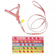 도기프랜드 딸기 하네스 세트 외출용 가슴줄 소형견가슴줄 도기프랜드견줄 소형애완견줄