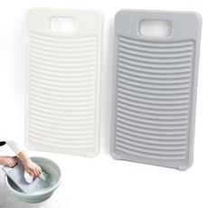 2팩 플라스틱 워시보드 27.9cm(11인치) 플라스틱 미니 워시보드 미끄럼 방지 세탁 세탁 보드 손 세탁 캠핑 RV 및 여행용 경량 및 공간 절약 화이트 및 그레, 2팩 플라스틱 워시보드, 27.9cm(11인치) 플라스