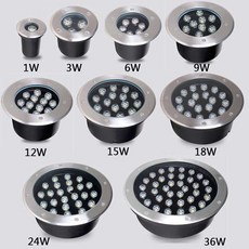 嵌入式地埋燈led地燈射燈戶外防水草坪燈地面燈照樹燈水下地埋燈水底燈 防水燈 12v24v110v220v可定製, 220V 鋁材 6W,紅光