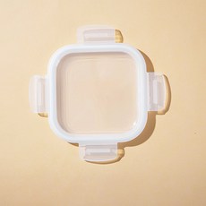 通用型圓形保鮮盒蓋子：多款便當盒適用、密封保鮮、食品級材質、透明氣孔設計, 1個, 小正 配玻璃邊長11.2cm