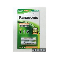 Panasonic 原廠公司貨 4號 AAA 800mAh 鎳氫充電電池 低自放 2入組, HHR-4MVT/2BT, 1個, 2個裝