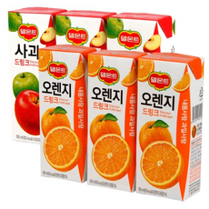 델몬트 드링크 오렌지+포도+사과 총, 190ml