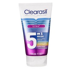 Clearasil 클리어라실 핌플 파이터 5 in 1 페이스 워시, 2개, 150ml