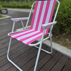 블루스카이 테라스 레저 접이식 캠핑의자, 레드(로즈), 1개