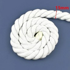 미터 화이트 코튼 마크라메 끈 가방 땋은 꼬인 로프 애완동물 장식용 묶음, 1개, 7. White-15mm