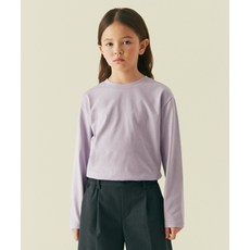 MUSINSA STANDARD KIDS 릴렉스드 크루 넥 긴소매 티셔츠 [라벤더] 195989