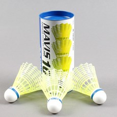 요넥스 마비스 10 야외용 나일론 셔틀콕 3개 배드민턴 YELLOW, 3개입, 옐로우